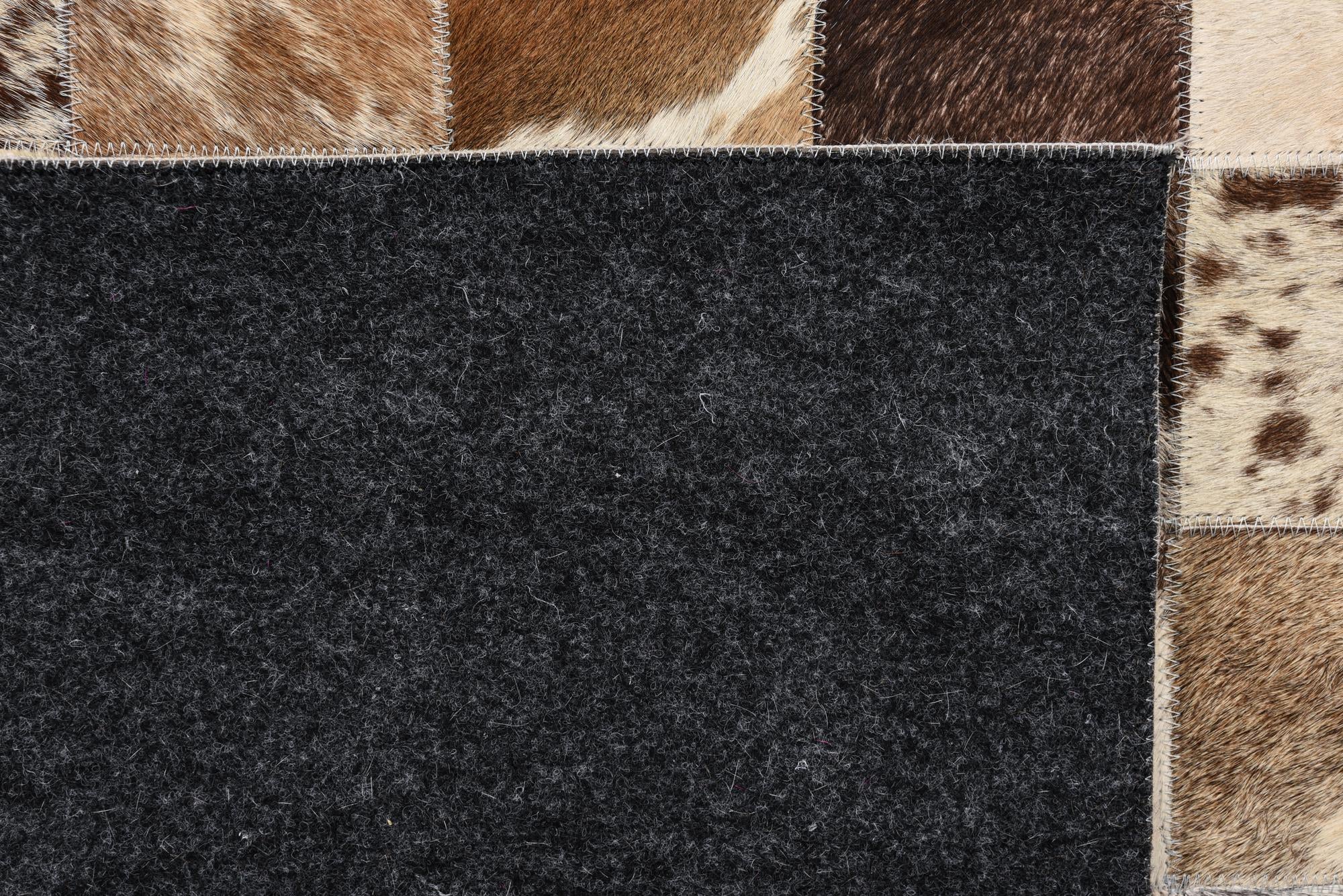 8' x 9' 9 Cowhide Leather Rug