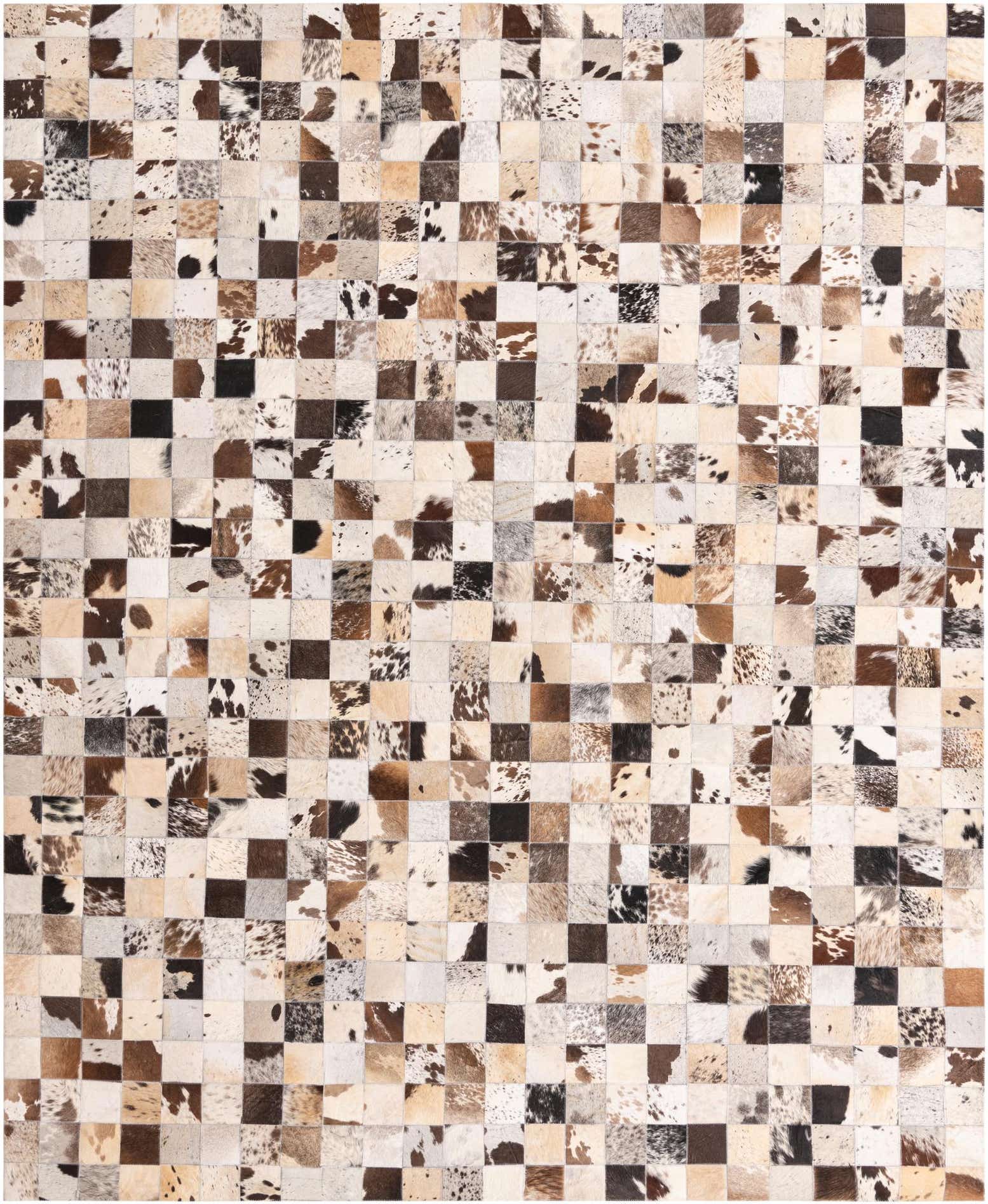 8' x 9' 9 Cowhide Leather Rug