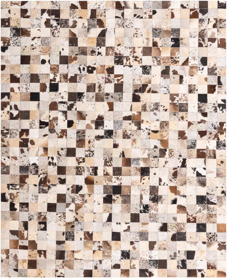Detail image of 8' x 9' 9 Cowhide Leather Rug