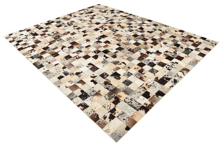 Detail image of 8' x 9' 10 Cowhide Leather Rug