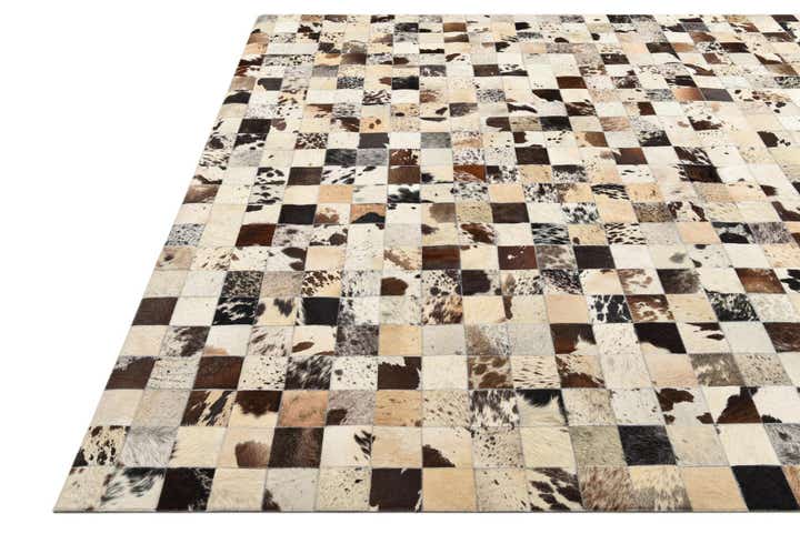 8' x 9' 10 Cowhide Leather Rug