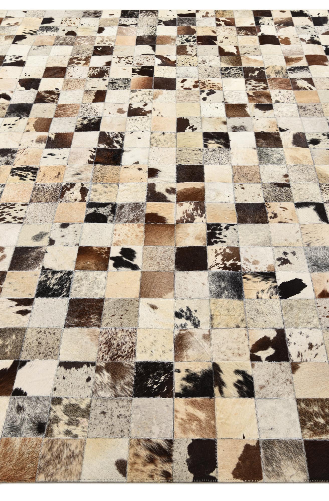 8' x 9' 10 Cowhide Leather Rug