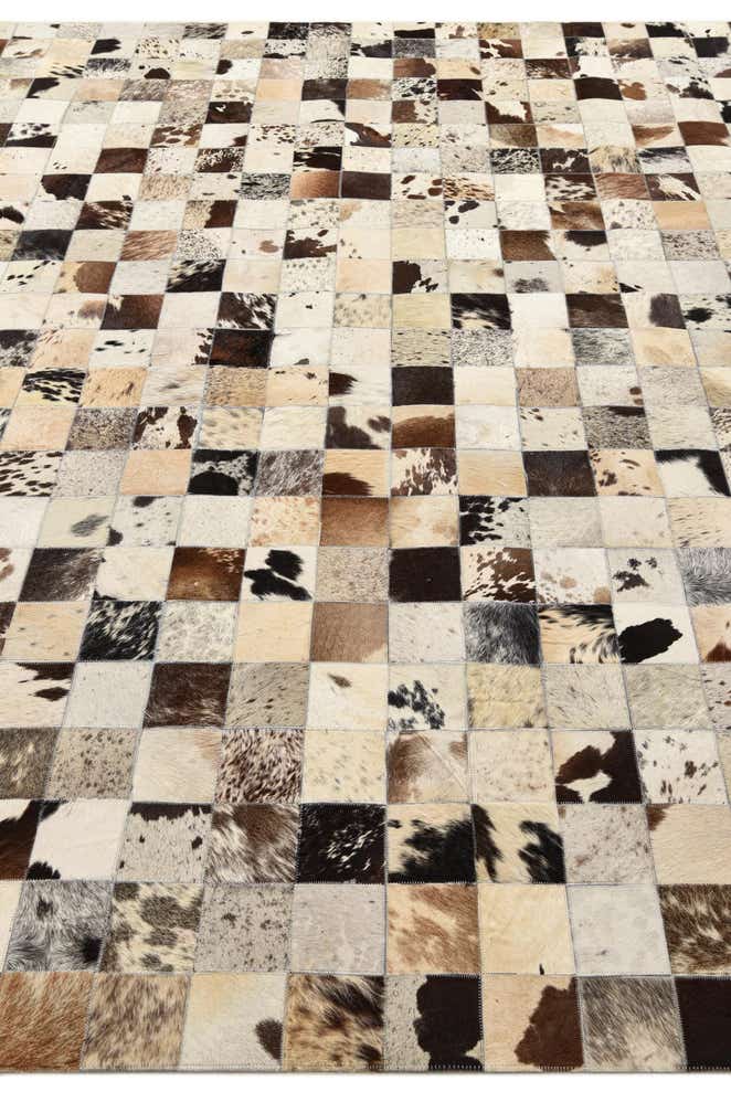 8' x 9' 10 Cowhide Leather Rug