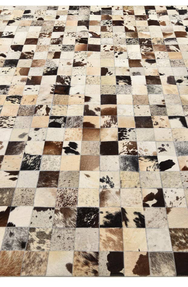 Detail image of 8' x 9' 10 Cowhide Leather Rug
