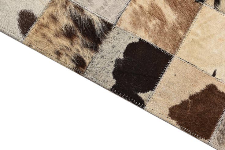 Detail image of 8' x 9' 10 Cowhide Leather Rug
