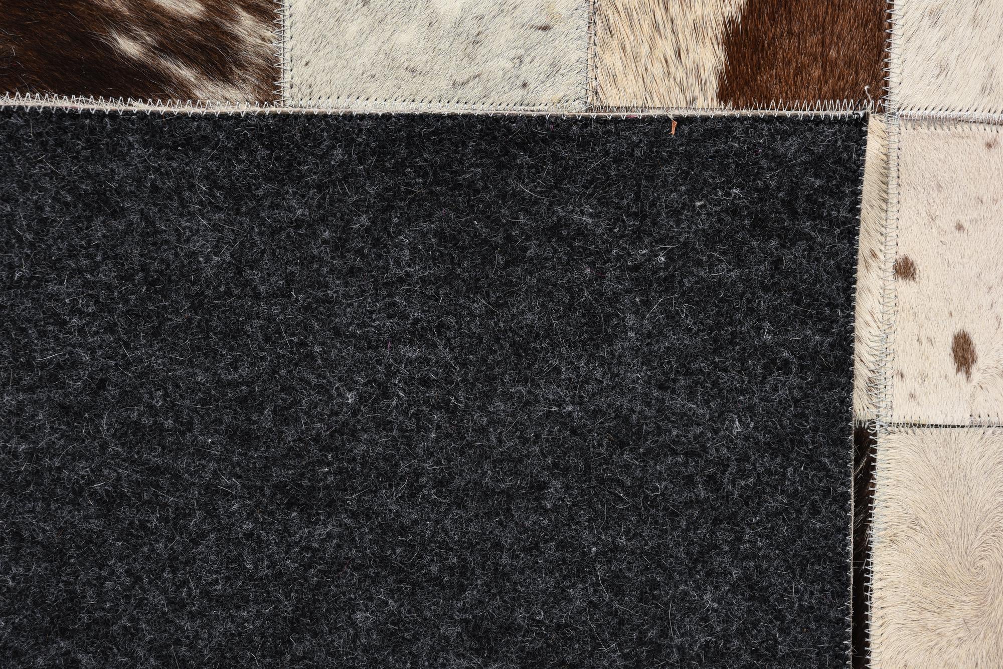 8' x 9' 10 Cowhide Leather Rug