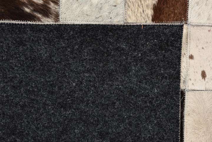 8' x 9' 10 Cowhide Leather Rug