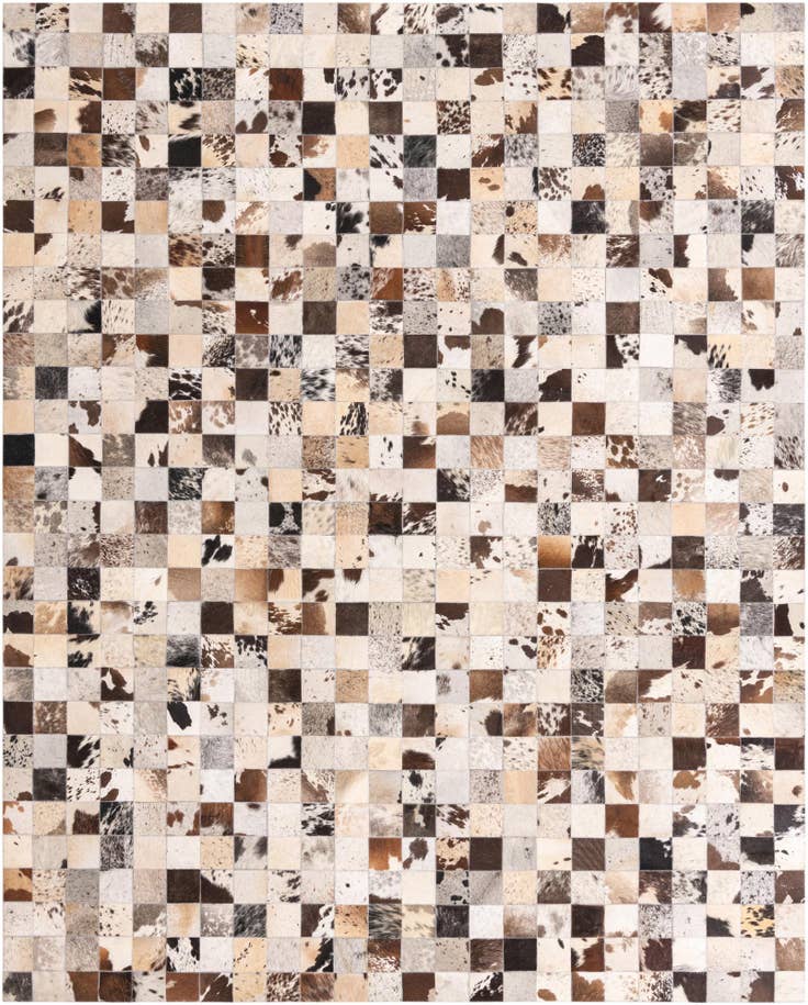 Detail image of 8' x 9' 10 Cowhide Leather Rug