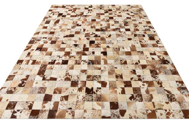 8' x 10' Cowhide Leather Rug
