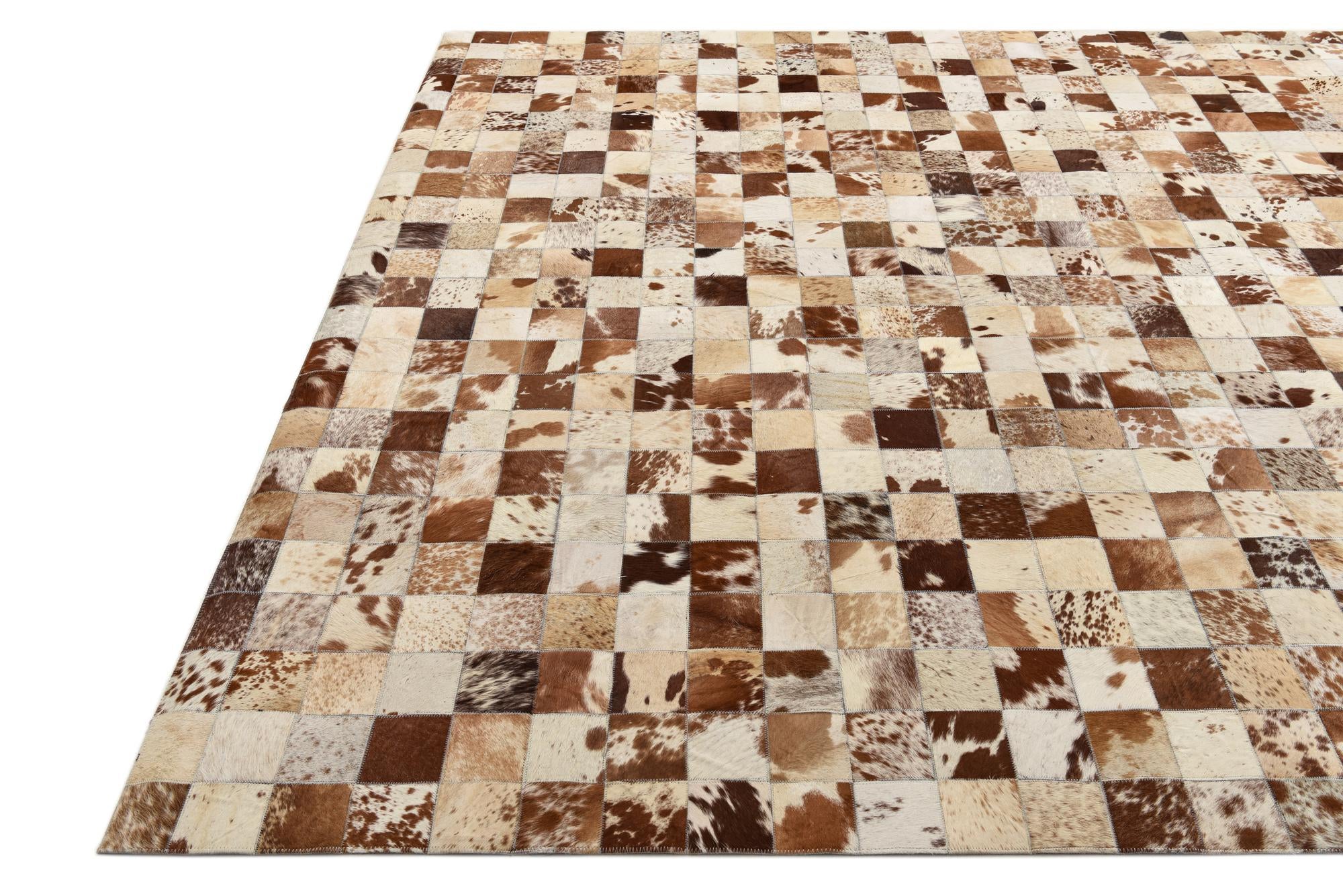 8' x 9' 9 Cowhide Leather Rug