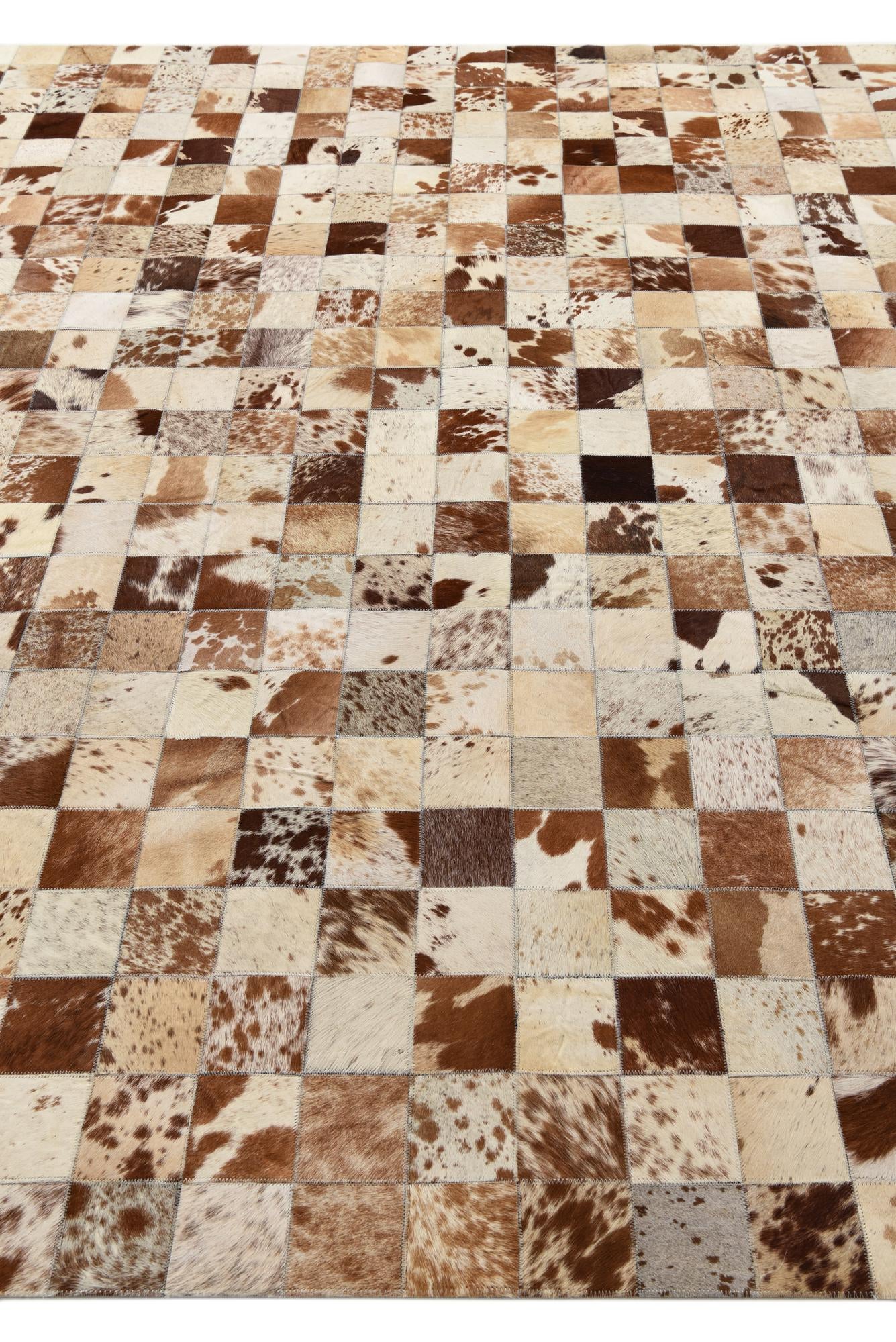 8' x 9' 9 Cowhide Leather Rug