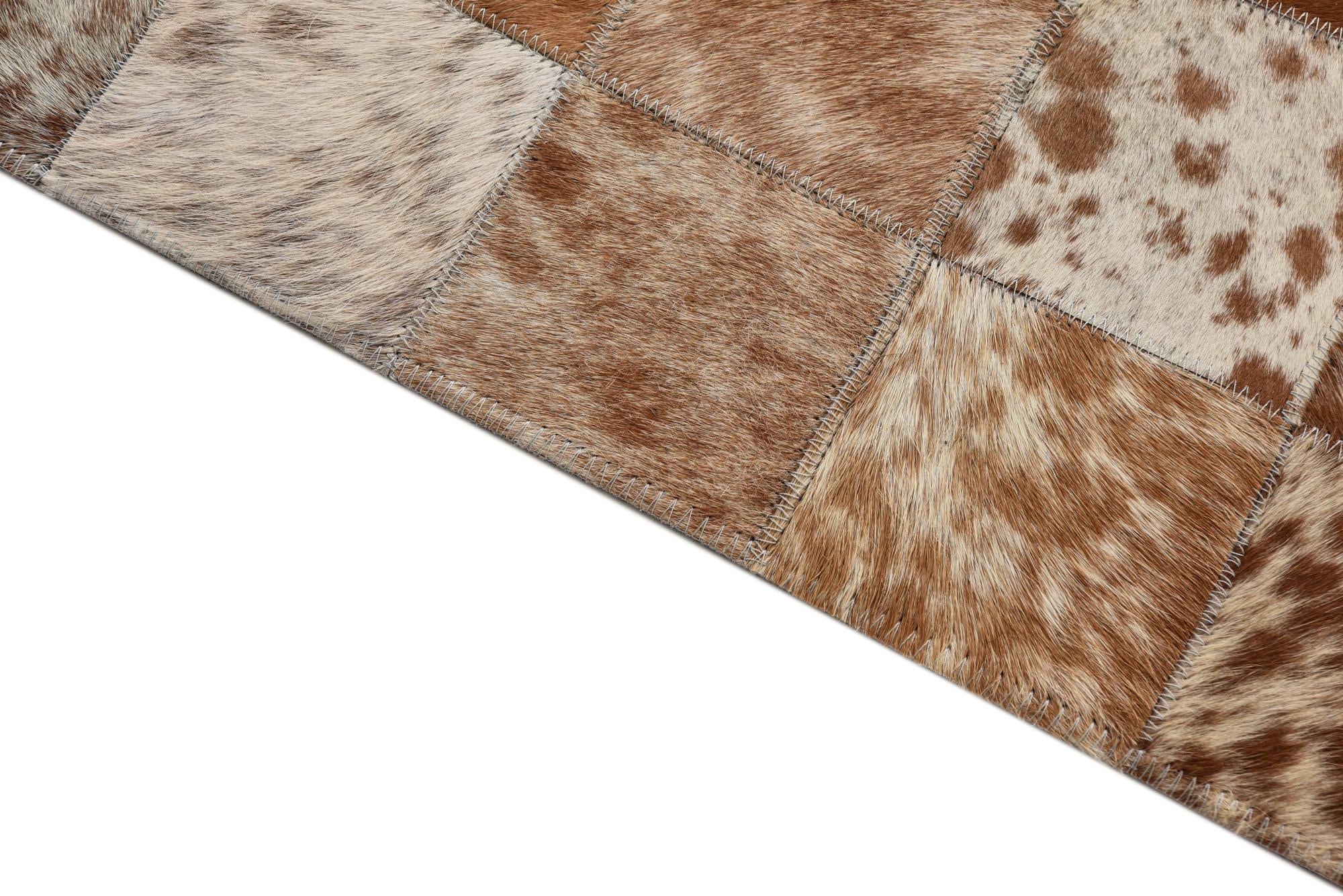 8' x 9' 9 Cowhide Leather Rug