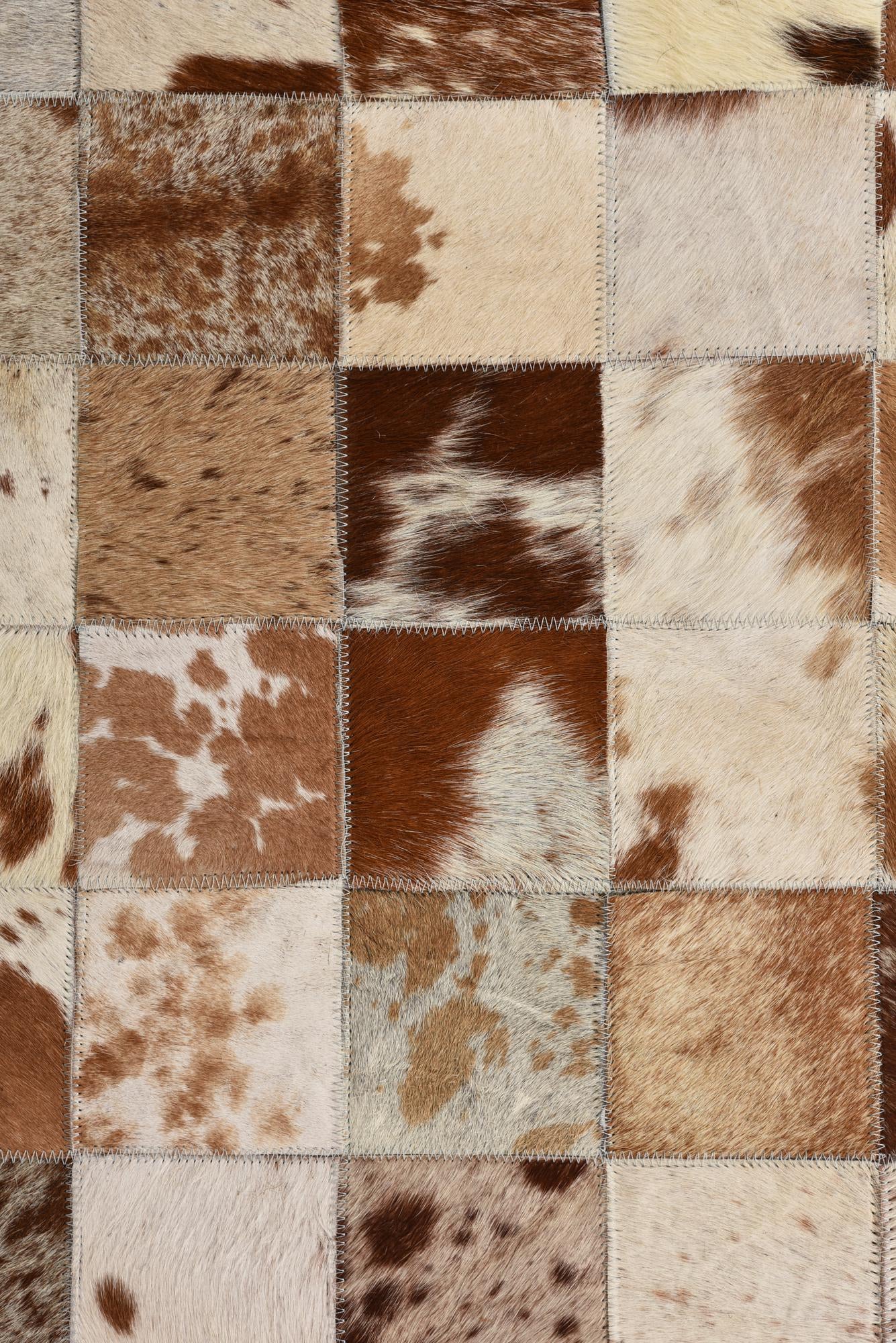 8' x 9' 9 Cowhide Leather Rug