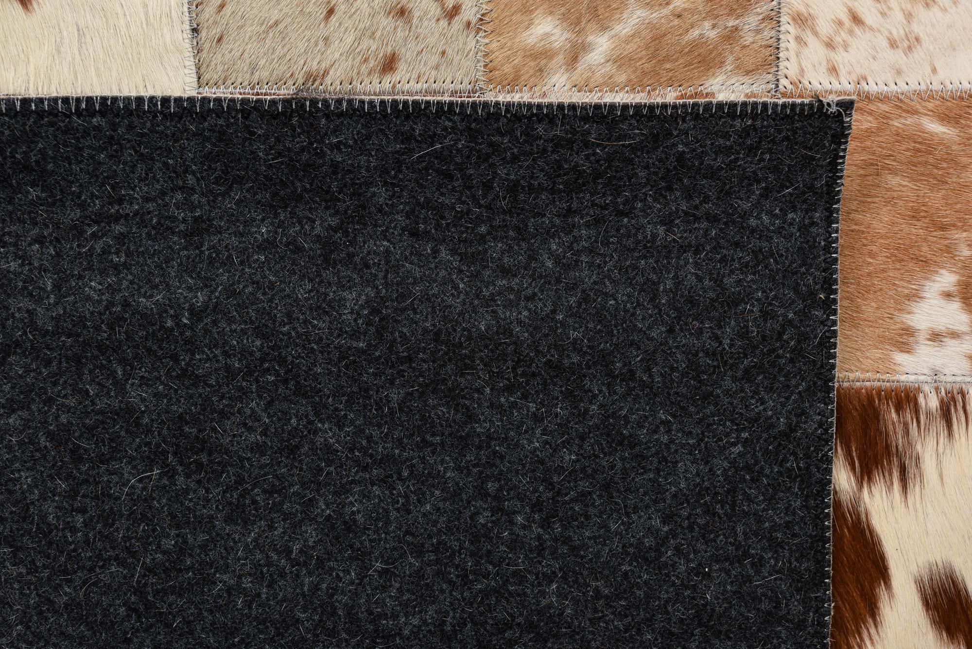 8' x 9' 9 Cowhide Leather Rug
