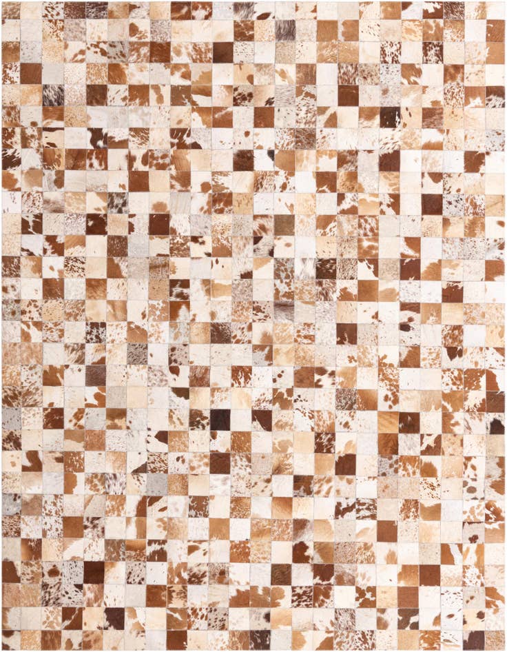 Detail image of 8' x 9' 9 Cowhide Leather Rug