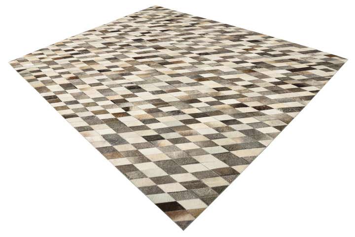8' x 9' 10 Cowhide Leather Rug