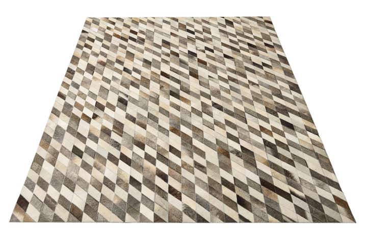 8' x 9' 10 Cowhide Leather Rug