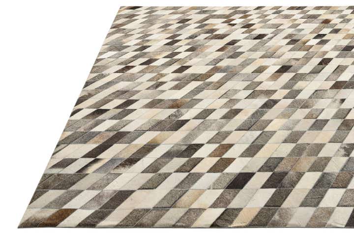 8' x 9' 10 Cowhide Leather Rug