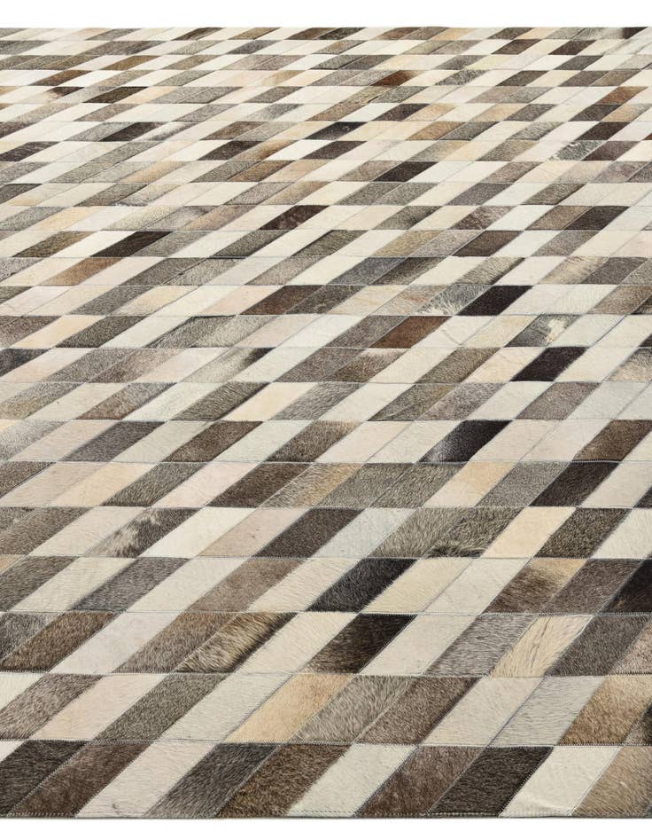 Detail image of 8' x 9' 10 Cowhide Leather Rug