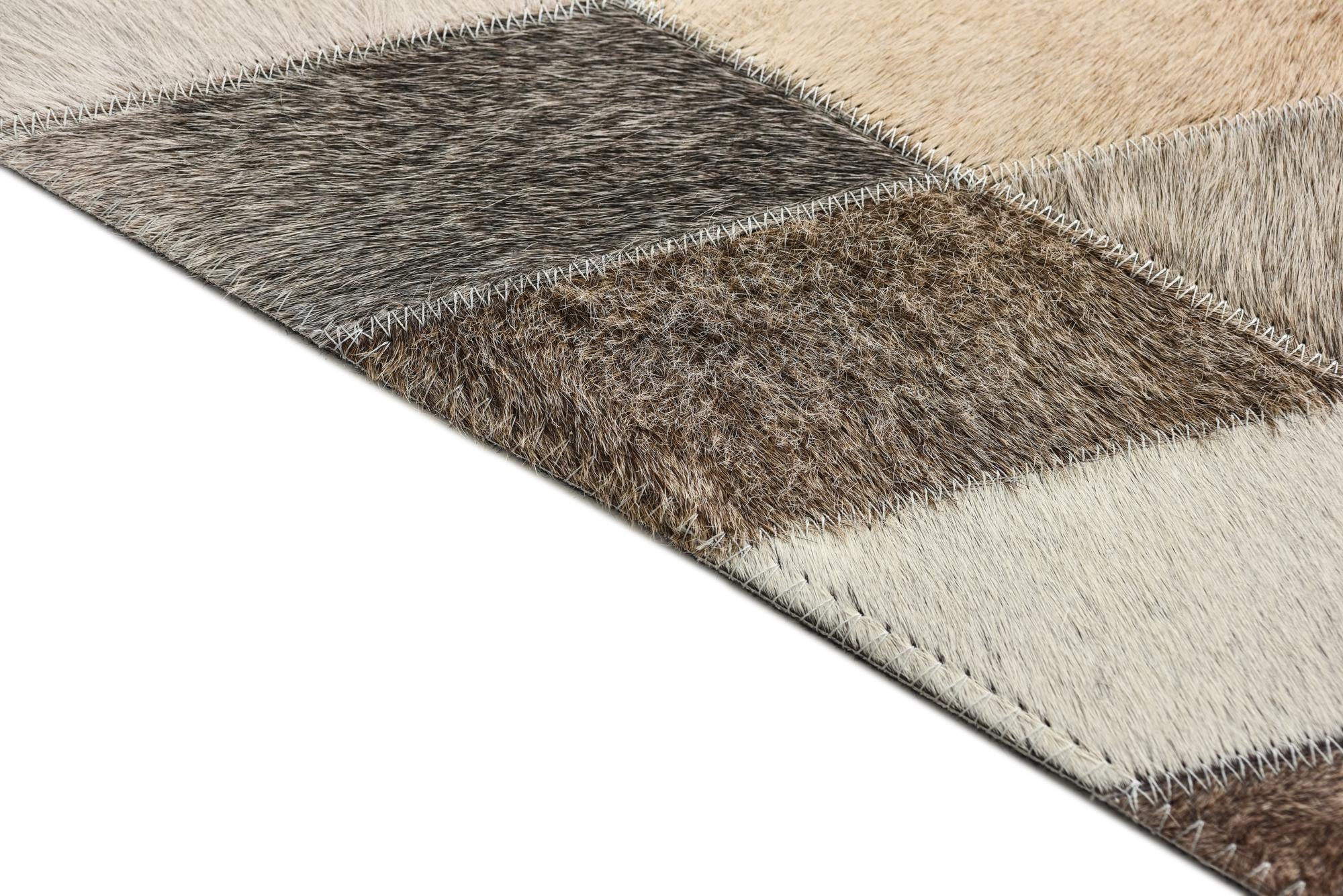 8' x 9' 10 Cowhide Leather Rug