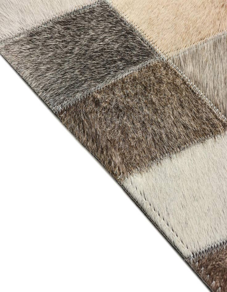 Detail image of 8' x 9' 10 Cowhide Leather Rug