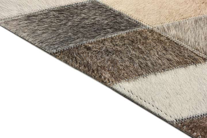 8' x 9' 10 Cowhide Leather Rug