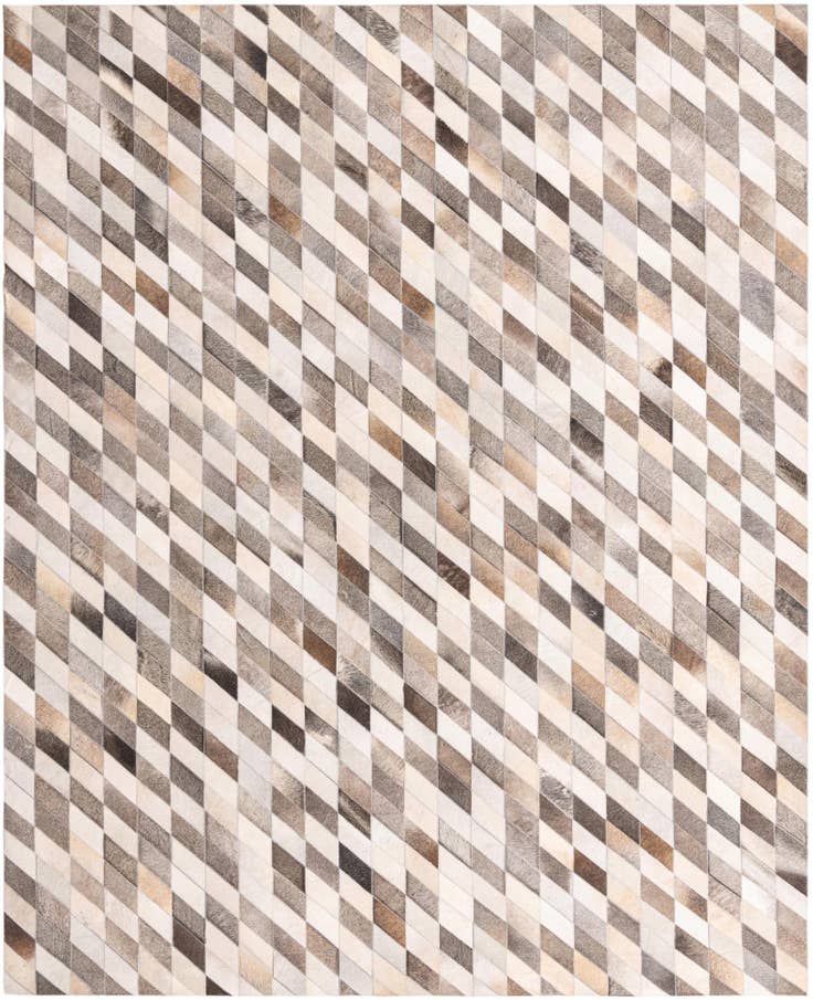 Detail image of 8' x 9' 10 Cowhide Leather Rug