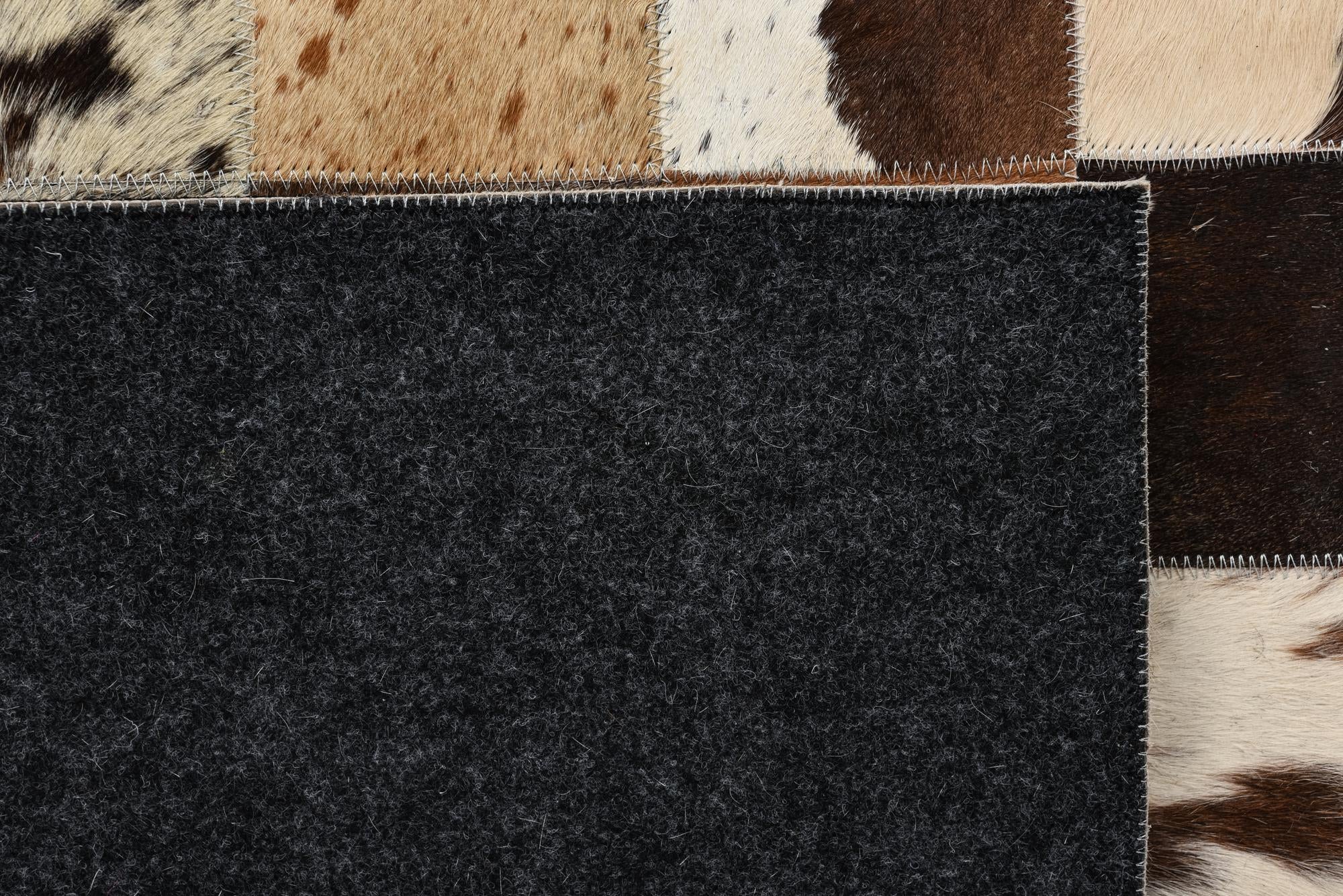 8' x 9' 10 Cowhide Leather Rug