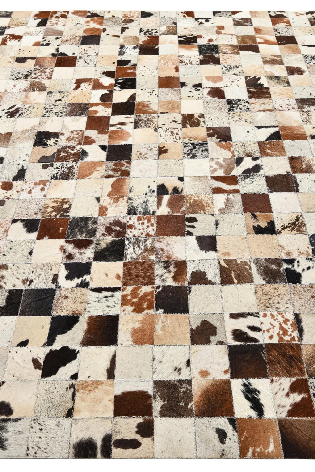 8' x 9' 10 Cowhide Leather Rug