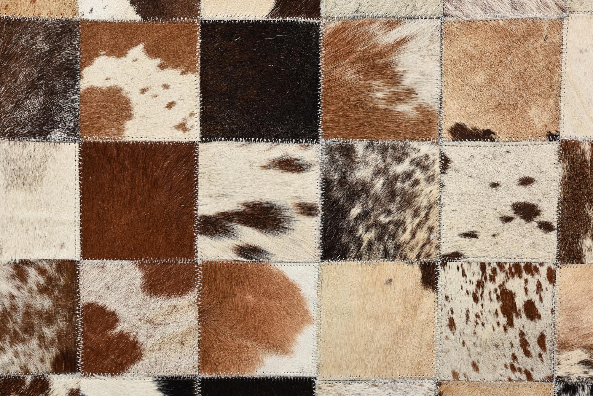 8' x 9' 10 Cowhide Leather Rug