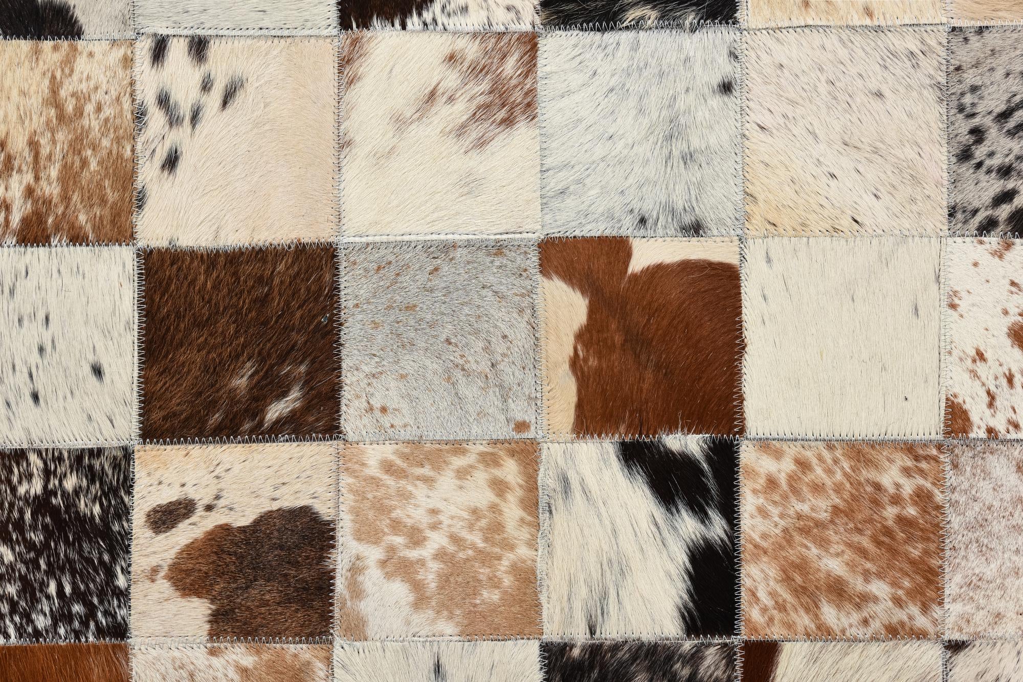 8' x 9' 10 Cowhide Leather Rug