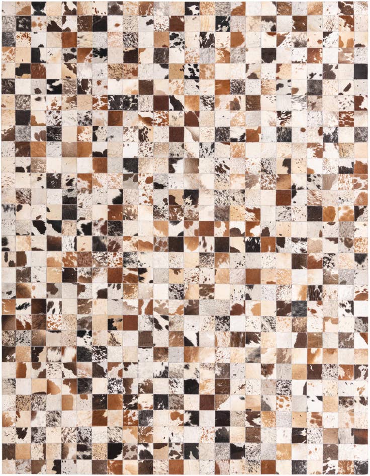 Detail image of 8' x 9' 10 Cowhide Leather Rug