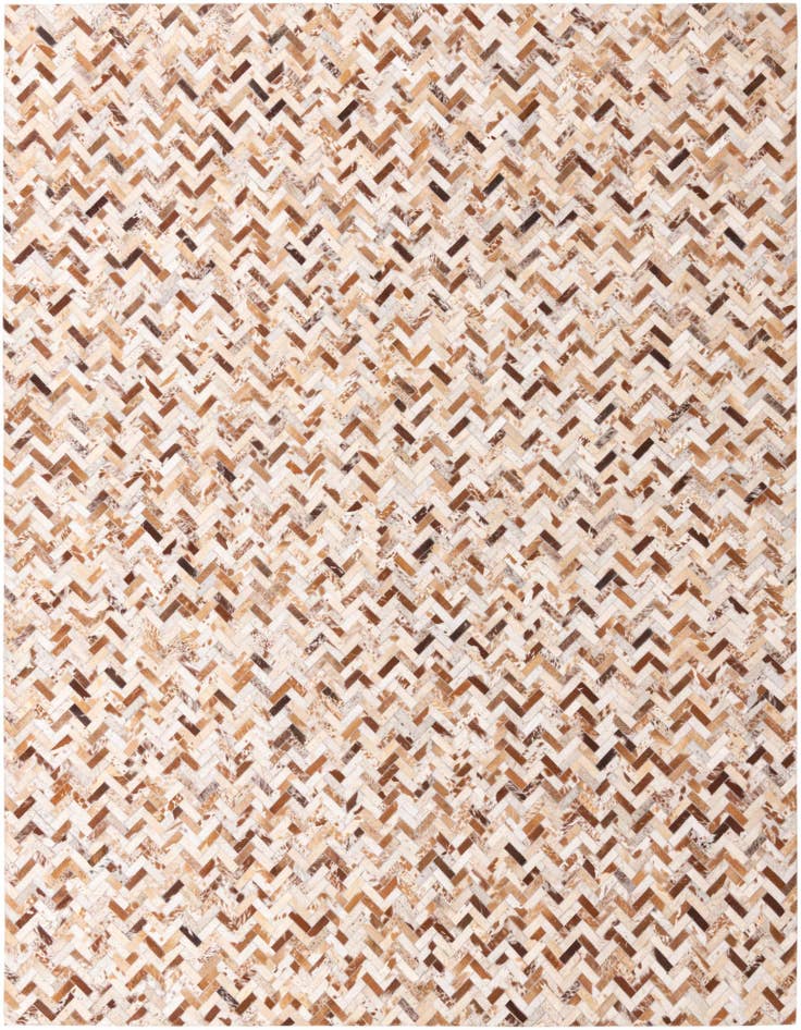 Detail image of 8' 3 x 10' Cowhide Leather Rug