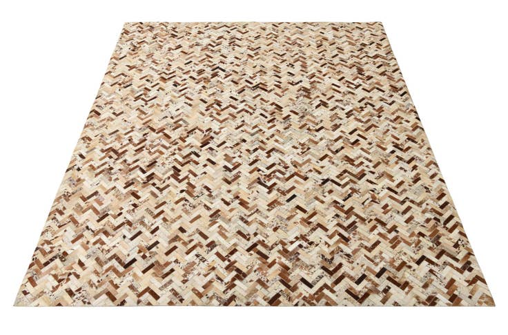 Detail image of 8' 1 x 9' 10 Cowhide Leather Rug
