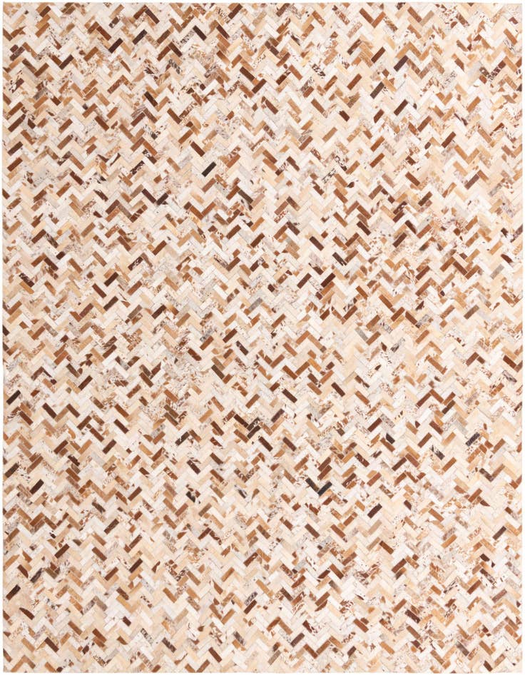 Detail image of 8' 1 x 9' 10 Cowhide Leather Rug