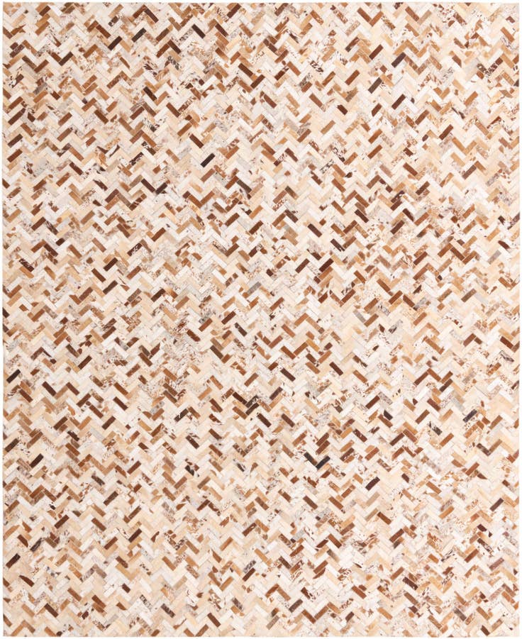 Detail image of 8' 1 x 9' 10 Cowhide Leather Rug