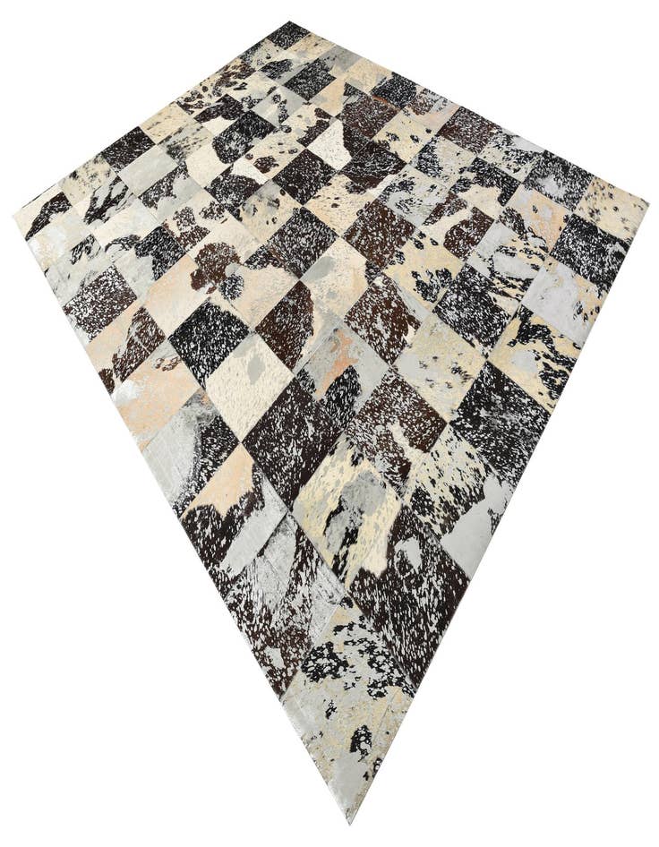 Detail image of 8' 1 x 10' 1 Cowhide Leather Rug