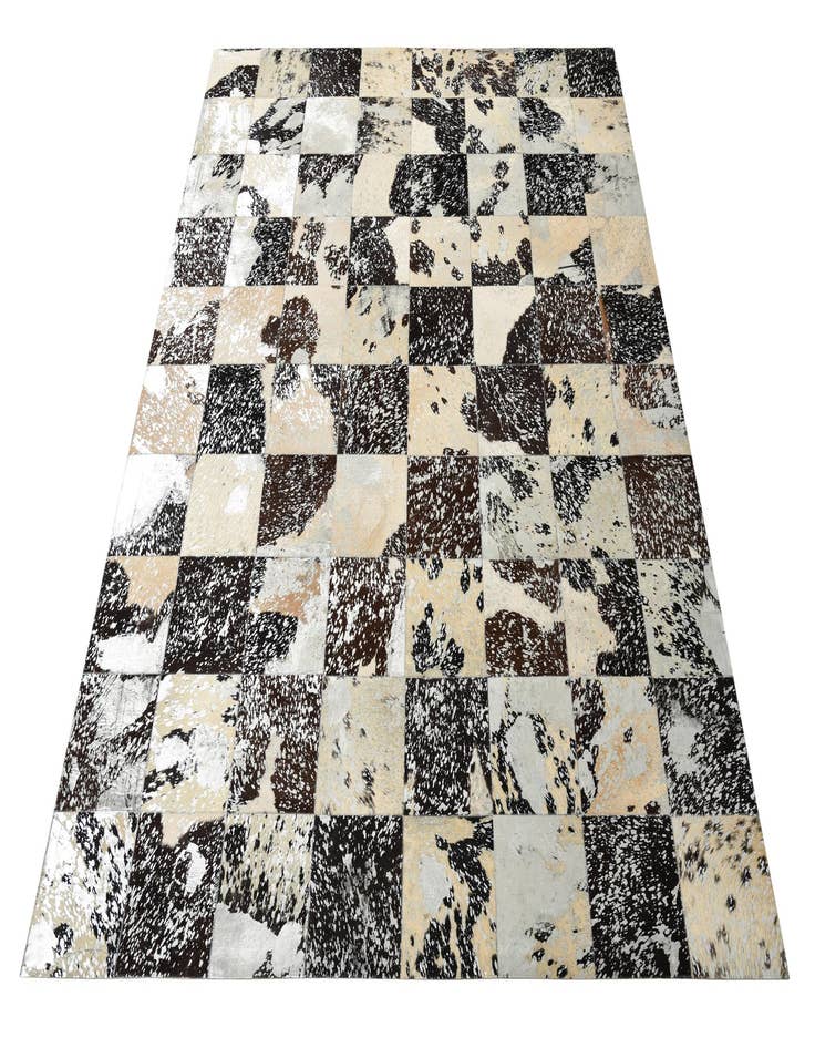 Detail image of 8' 1 x 10' 1 Cowhide Leather Rug