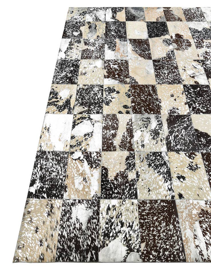 Detail image of 8' 1 x 10' 1 Cowhide Leather Rug