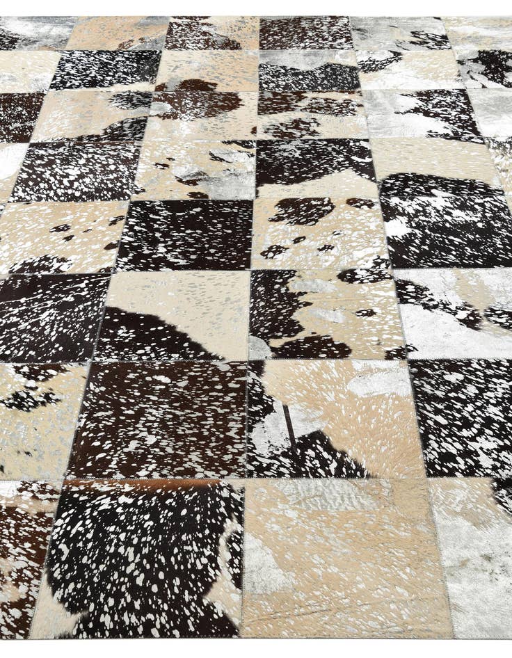 Detail image of 8' 1 x 10' 1 Cowhide Leather Rug