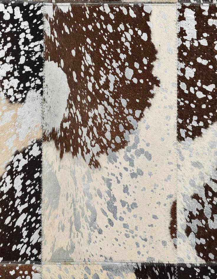 Detail image of 8' 1 x 10' 1 Cowhide Leather Rug