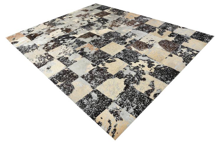 Detail image of 8' 1 x 10' 1 Cowhide Leather Rug