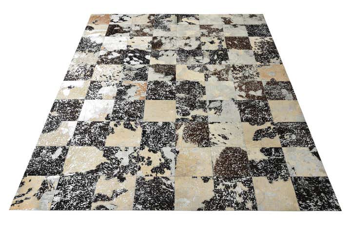 8' 1 x 10' 1 Cowhide Leather Rug