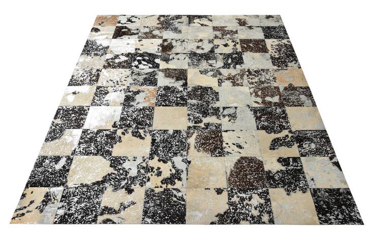 Detail image of 8' 1 x 10' 1 Cowhide Leather Rug