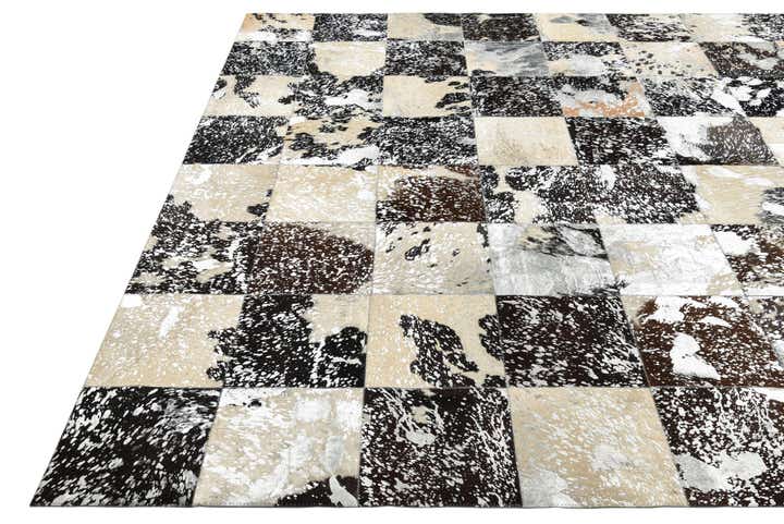 8' 1 x 10' 1 Cowhide Leather Rug