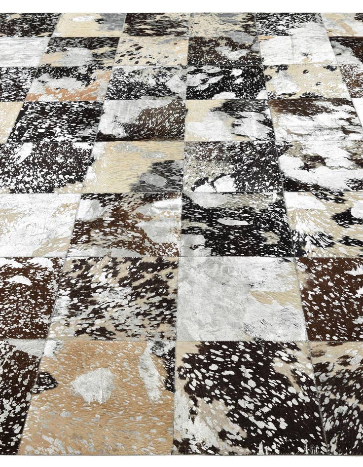 Detail image of 8' 1 x 10' 1 Cowhide Leather Rug