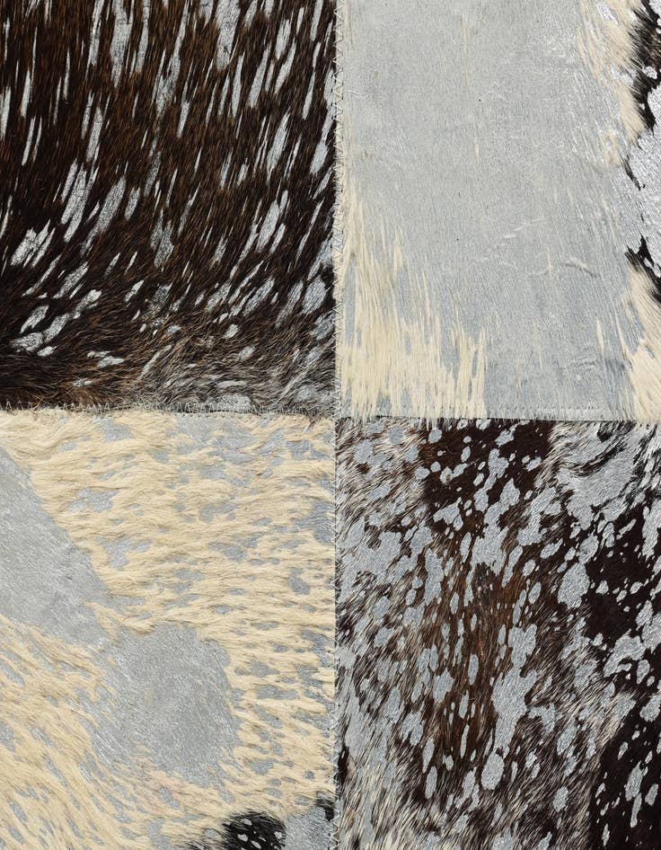 Detail image of 8' 1 x 10' 1 Cowhide Leather Rug