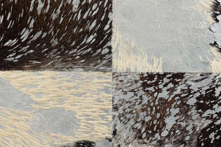 8' 1 x 10' 1 Cowhide Leather Rug