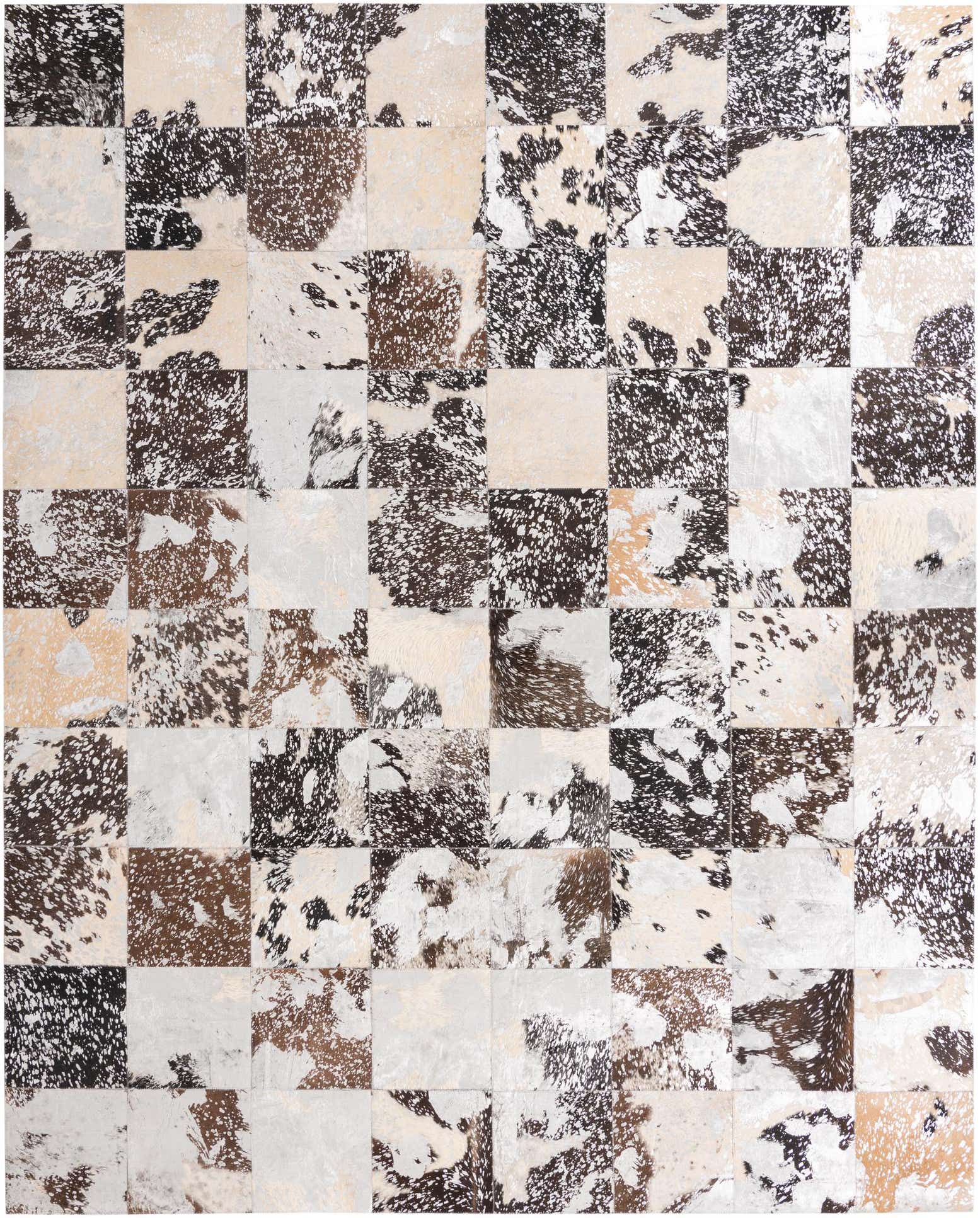 8' 1 x 10' 1 Cowhide Leather Rug