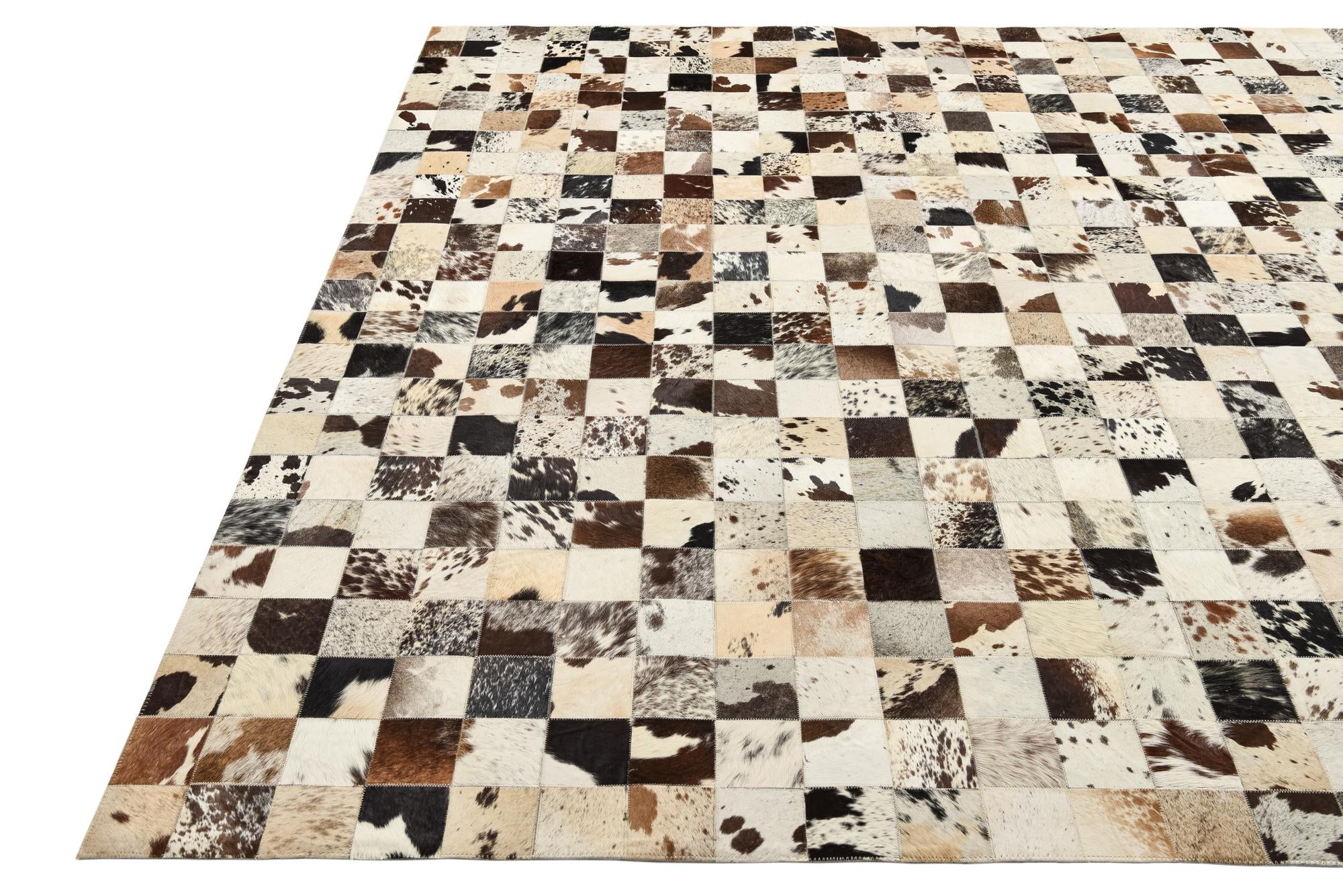 8' x 10' Cowhide Leather Rug